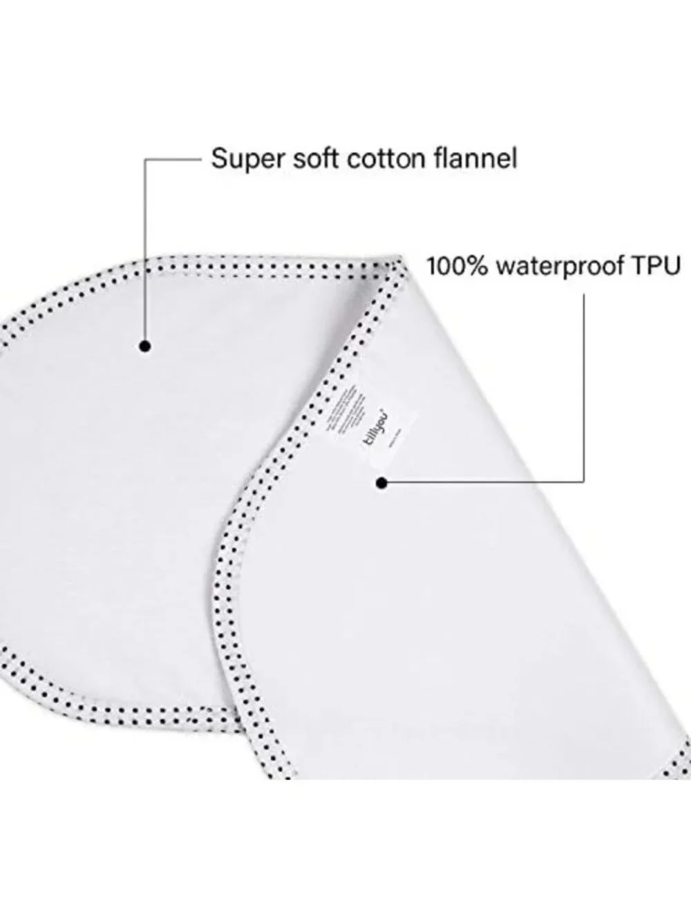 Waterproof Cloth Diaper Changing Pad Liners - 6 Pack, 100% Cotton, Reusable